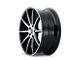 Kraze Cosmos Gloss Black Machined 5-Lug Wheel; 17x8; 38mm Offset (87-90 Dakota)