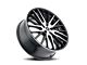 Kraze Double Down Gloss Black Machined 5-Lug Wheel; 17x8; 38mm Offset (87-90 Dakota)