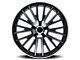 Kraze Double Down Gloss Black Machined 5-Lug Wheel; 17x8; 38mm Offset (87-90 Dakota)