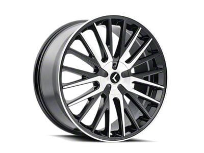 Kraze Double Down Gloss Black Machined 5-Lug Wheel; 18x8; 40mm Offset (87-90 Dakota)