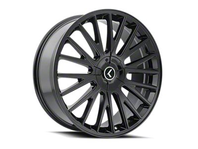 Kraze Double Down Gloss Black 5-Lug Wheel; 17x8; 38mm Offset (87-90 Dakota)