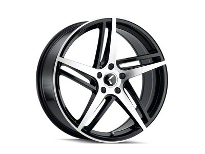 Kraze Milano Gloss Black Machined 5-Lug Wheel; 18x8; 40mm Offset (87-90 Dakota)