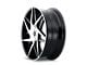 Kraze Phase Gloss Black Machined 5-Lug Wheel; 22x8.5; 38mm Offset (87-90 Dakota)