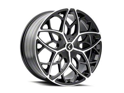 Kraze Ricochet Gloss Black Machined 5-Lug Wheel; 20x8.5; 38mm Offset (87-90 Dakota)