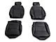 Kustom Interior Premium Artificial Leather Front and Rear Seat Covers; All Black (21-25 F-150 SuperCrew w/ Front Bucket Seats)