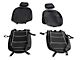 Kustom Interior Premium Artificial Leather Front and Rear Seat Covers; All Black (21-25 F-150 SuperCrew w/ Front Bucket Seats)