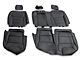 Kustom Interior Premium Artificial Leather Front and Rear Seat Covers; All Black (21-25 F-150 SuperCrew w/ Front Bucket Seats)