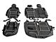 Kustom Interior Premium Artificial Leather Front and Rear Seat Covers; All Black (21-25 F-150 SuperCrew w/ Front Bucket Seats)