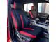 Kustom Interior Premium Artificial Leather Front and Rear Seat Covers; Black with Red Wing Accent (15-20 F-150 SuperCab w/ Bucket Seats)