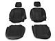 Kustom Interior Premium Artificial Leather Front and Rear Seat Covers; All Black (13-18 RAM 1500 Crew Cab w/ Bucket Seats, Excluding Laramie & Limited)