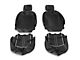 Kustom Interior Premium Artificial Leather Front and Rear Seat Covers; All Black (13-18 RAM 1500 Crew Cab w/ Bucket Seats, Excluding Laramie & Limited)