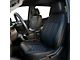 Kustom Interior Premium Artificial Leather Front Seat Covers; All Black with Honeycomb Accent (19-24 Sierra 1500 Double Cab, Crew Cab w/ Bench Seat)