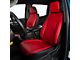 Kustom Interior Premium Artificial Leather Front Seat Covers; Black with All Red Front Face (19-24 Sierra 1500 Double Cab, Crew Cab w/ Bench Seat)