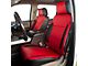 Kustom Interior Premium Artificial Leather Front and Rear Seat Covers; Black with All Red Front Face (19-24 Sierra 1500 Double Cab, Crew Cab w/ Bench Seat & Rear Seat Armrest)