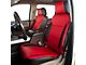 Kustom Interior Premium Artificial Leather Front Seat Covers; Black with All Red Front Face (14-18 Silverado 1500 w/ Bench Seat)