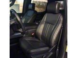 Premium Artificial Leather Front and Rear Seat Covers; All Black (15-20 F-150 SuperCrew w/ Bucket Seats)