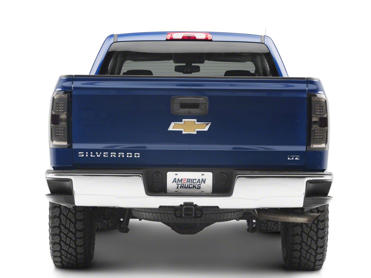 Silverado 1500 Led Tail Lights Chrome Housing Smoked Lens 14 18 Silverado 1500 W Factory 8176