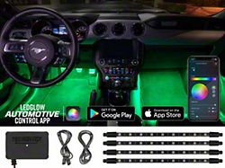 LEDGlow Bluetooth Million Color Pro Interior Lighting Kit; 8-Piece (Universal; Some Adaptation May Be Required)
