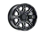 Level 8 Wheels Slingshot Gloss Black with Machined Face 6-Lug Wheel; 20x11.5; -44mm Offset (04-08 F-150)