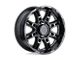 Level 8 Wheels Slingshot Gloss Black with Machined Face 8-Lug Wheel; 22x11.5; -44mm Offset (11-14 Sierra 2500 HD)