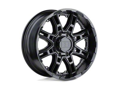 Level 8 Wheels Slingshot Gloss Black with Machined Face 8-Lug Wheel; 22x11.5; -44mm Offset (11-14 Silverado 3500 HD SRW)