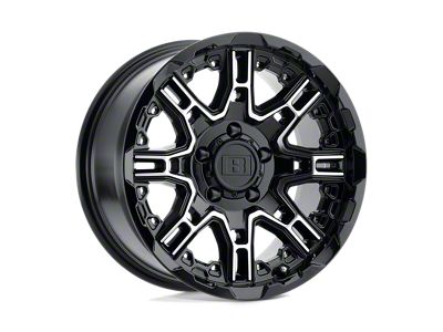 Level 8 Wheels Slingshot Gloss Black with Machined Face 6-Lug Wheel; 20x9; 10mm Offset (09-14 F-150)