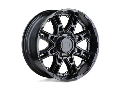 Level 8 Wheels Slingshot Gloss Black with Machined Face 8-Lug Wheel; 22x11.5; -44mm Offset (15-19 Silverado 2500 HD)