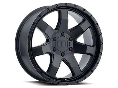 Level 8 Wheels Slam Matte Black 6-Lug Wheel; 17x8.5; -24mm Offset (2024 Ranger)