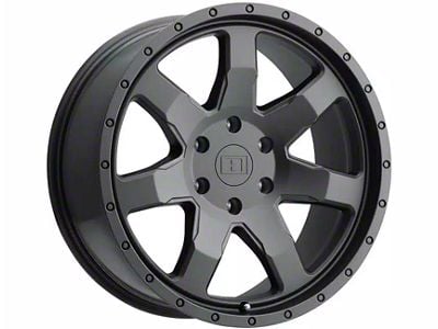 Level 8 Wheels Slam Matte Black 5-Lug Wheel; 17x8.5; -6mm Offset (94-01 RAM 1500)