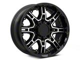 Level 8 Wheels Slingshot Gloss Black Machined 8-Lug Wheel; 18x9; 0mm Offset (07-10 Silverado 2500 HD)