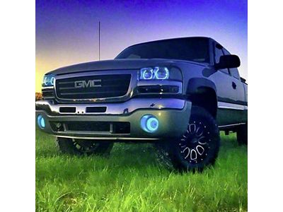 Lighting Trendz RGBW Flat Bottom Headlight Halo Kit with Bluetooth Controller (99-06 Sierra 1500)