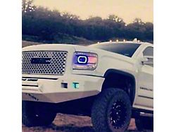 Lighting Trendz RGBW Headlight DRL Boards with Projector Halos and Bluetooth Controller (14-15 Sierra 1500)