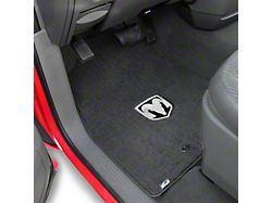 Lloyd Velourtex Front Floor Mats with RAM Head Logo; Black (09-18 RAM 1500 Regular Cab)