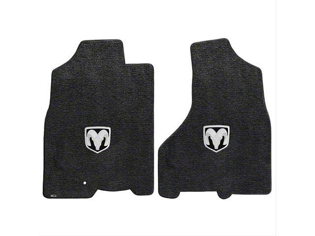 Lloyd Ultimat Front Floor Mats with Silver RAM Logo; Dark Slate (10-11 RAM 3500)