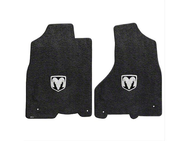 Lloyd Ultimat Front Floor Mats with Silver RAM Logo; Dark Slate (12-18 RAM 3500)