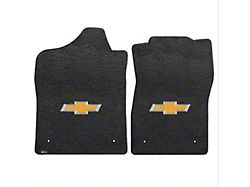 Lloyd Ultimat Front Floor Mats with Bowtie Logo; Black (07-13 Silverado 1500 Regular Cab)