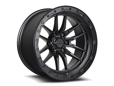 Lock Off-Road Krawler Matte Black with Matte Black Ring 8-Lug Wheel; 20x10; -18mm Offset (01-06 Sierra 2500 HD)