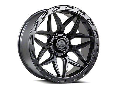 Lock Off-Road Matrix Matte Black with Matte Black Ring 8-Lug Wheel; 20x10; -18mm Offset (01-06 Sierra 2500 HD)