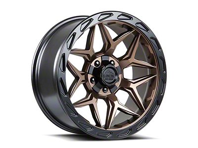 Lock Off-Road Matrix Matte Bronze with Matte Black Ring 8-Lug Wheel; 20x10; -18mm Offset (01-06 Sierra 2500 HD)