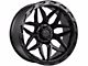 Lock Off-Road Matrix Matte Black with Matte Black Ring 5-Lug Wheel; 17x9; -12mm Offset (02-08 RAM 1500, Excluding Mega Cab)