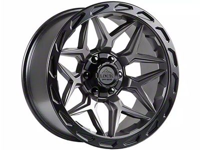 Lock Off-Road Matrix Matte Grey with Matte Black Ring 5-Lug Wheel; 17x9; 0mm Offset (02-08 RAM 1500, Excluding Mega Cab)