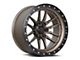 Lock Off-Road Krawler Matte Bronze with Matte Black Ring 8-Lug Wheel; 20x10; -18mm Offset (03-09 RAM 3500 SRW)