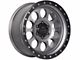 Lock Off-Road 50Cal Matte Grey with Matte Black Ring 6-Lug Wheel; 17x9; -12mm Offset (04-08 F-150)