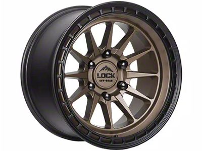 Lock Off-Road Baja Matte Desert Bronze with Matte Black Ring 6-Lug Wheel; 17x9; -12mm Offset (04-08 F-150)