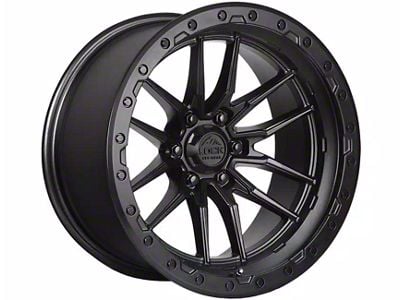 Lock Off-Road Krawler Matte Black with Matte Black Ring 6-Lug Wheel; 20x10; -18mm Offset (04-08 F-150)