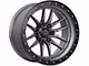 Lock Off-Road Krawler Matte Grey with Matte Black Ring 6-Lug Wheel; 20x9; 0mm Offset (04-08 F-150)