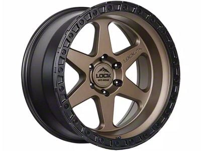 Lock Off-Road Olympus Matte Desert Bronze with Matte Black Ring 6-Lug Wheel; 20x10; -24mm Offset (04-08 F-150)