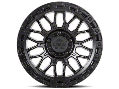 Lock Off-Road Combat Matte Black with Matte Black Ring 6-Lug Wheel; 20x9; 0mm Offset (07-13 Sierra 1500)