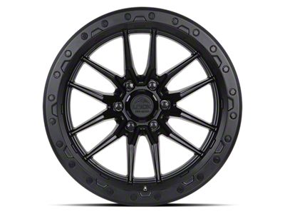 Lock Off-Road Krawler Matte Black with Matte Black Ring 6-Lug Wheel; 18x9; -12mm Offset (07-13 Sierra 1500)