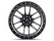 Lock Off-Road Krawler Matte Grey with Matte Black Ring 6-Lug Wheel; 17x9; 1mm Offset (07-13 Sierra 1500)